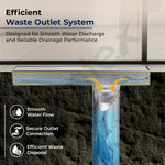 Plantex 304 Grade Stainless Steel Tile Insert Shower Drain Channel/12x4 Inches Waste Water Floor Drain/Invisible Shower Drain Channel with Cockroach Trap - (BH-4104, Chrome)