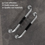 Plantex Stainless Steel Grab Bar for Toilet with Grip/17-inch Anti-Slip Handle for Bathroom Support - Pack of 1 (Chrome)