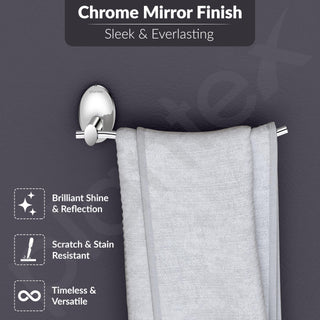 Plantex 304 Grade Stainless Steel Hand Towel Hanger/Napkin Holder for Wash Basin/Towel/Napkin Ring/Bathroom Accessories - Oreva (Chrome)