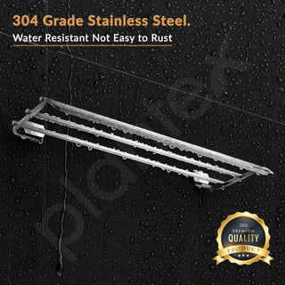 Plantex Towel Rack for Bathroom/304 Grade Stainless Steel Towel Bar/24 Inch Towel Hanger/Towel Stand/Bathroom Accessories - Pack of 1 (Delta - 2806, Chrome)