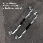 Plantex Stainless Steel Grab Bar for Toilet with Grip/14-inch Anti-Slip Handle for Bathroom Support - Pack of 1 (Chrome)