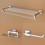 Plantex Decan 304 Grade Stainless Steel Towel Rack for Bathroom/Double Soap Holder/Napkin Ring/Bathroom Accessories - Chrome