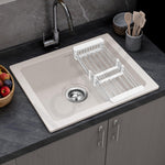 Plantex Quartz Acrylic Kitchen Sink/Undermount Sink for Kitchen with 10 Years Warranty by Plantex/Granite Single Bowl Kitchen Sinks with Coupling (Rayon 16x18 Inches)