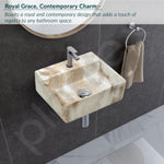 Plantex Ceramic Wash Basin for Bathroom/Square Wall Hung Basin/Bathroom Sink/Washbasin for Restaurant/Hotel (13 x 12 x 5 Inch)