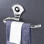 Plantex Stainless Steel Bathroom Accessories Set/18 Inch Folding Towel Rack/Towel Stand/Hanger/Napkin Ring/Tumbler Holder/Soap Dish(Royal Combo of 4)