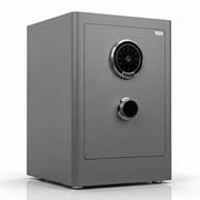 Plantex Safe Locker for Home/69 litre Anti-Burglary Safety Locker Box with Biometric Fingerprint/Touchscreen & Emergency Key/Tijori with External Power Backup/2 Years Warranty By Plantex (Grey)