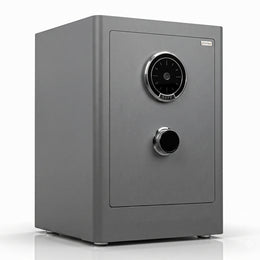 Plantex Safe Locker for Home/69 litre Anti-Burglary Safety Locker Box with Biometric Fingerprint/Touchscreen & Emergency Key/Tijori with External Power Backup/2 Years Warranty By Plantex (Grey)
