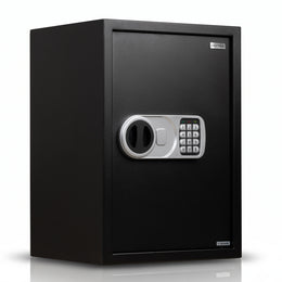 Plantex 56 Litres Safe Locker for Home/Safety Locker Box with Electronic Keypad & Emergency Keys/Master & User Code Access with LED Light/Tijori Box/2 Years Warranty By Plantex - Black