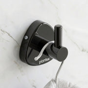 Plantex J4 Stainless Steel Clothes Hanger for Wall/Hangers for Bathroom/Robe Hook/Bathroom Accessories (PVD Black Finish) Angel