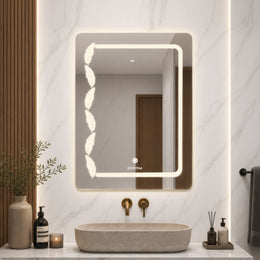 Plantex LED Bathroom Mirror with 3 Tone/Designer Mirror for Living Room/Bedroom/Dressing Room - Rectangle Shape (18 X 24 Inch)