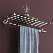 Plantex 304 Grade Stainless Steel Towel Rack with Rod/Towel Hanger for Bathroom/Towel Holder/Stand/Bathroom Accessories - Skyllo (18 inch -Chrome)
