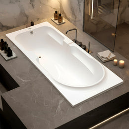 Plantex Bathtub For Bathroom/Bath tub for Adults/Deep Soaker Bathtub with Overflow and Waste Coupling Accessories (White - 1670 mm)