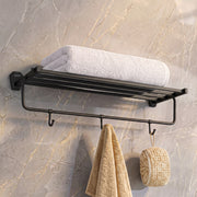 Plantex Towel Rack for Bathroom/304 Grade Stainless Steel Towel Stand/24 Inch Towel Hanger/Towel Holder/Bathroom Accessories - Pack of 1 (PMB-2401, Z-Black)