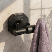 Plantex 304 Grade Stainless Steel Robe Hook/Cloth Holder/Towel Hanger/Bathroom Accessories - Nipron (Black)