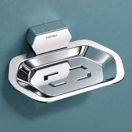 Plantex 304 Grade Stainless Steel Soap Dish for Bathroom/Soap Case/Soap Holder/Soap Stand/Bathroom Accessories - Pack of 1 (Delta, Chrome)