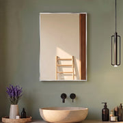 Plantex Frameless Rectangle Mirror for Wall/Mirror with Beveled Smooth Edges for Bathroom/Dressing Room/Living Room/Bedroom/Entryway - (18x12 Inch)