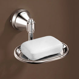 Plantex 304 Grade Stainless Steel Soap Dish/Soap Stand/Soap Tray/Soap Holder for Bathroom Accessories - Niko (Chrome)