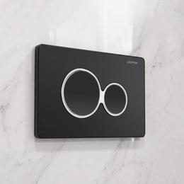 Plantex Flush -Plate/Push Plate for Toilet/Mechanical Dual-Flush Plate/Water Saving Technology - Pack of 1 (4511, Black)