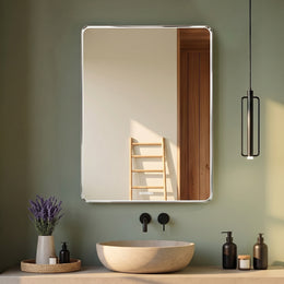 Plantex Unframed Unframed Mirror for Bedroom/Bathroom/Dressing Room/Living Room/Entryway/Wall - Rectangle Shape (18 X 24 Inch)