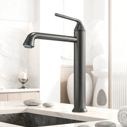 Plantex Brass Wash Basin Mixer Tap/Hot & Cold Basin Mixer Faucet/Deck Mount Pillar Spout for Bathroom Sink - Pack of 1 (APS-4600, Gun Metal)