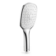 Plantex ABS Hand Shower for Bath/Self Cleaning Hand Shower/Rectangle Shower Head for Home & Hotel/Handheld Shower Without Hose Pipe - (Chrome, H326)