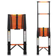 Plantex 5.1m (16.73 ft.) Telescopic Ladder/Carbon Steel 13-Steps Portable & Compact Ladder/Foldable Multipurpose Collapsible Ladder for Home & Outdoor Use - (Orange)