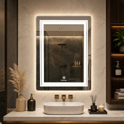 Plantex LED Mirror for Bathroom with 3 Tone/Designer Mirror for Living Room/Bedroom/Dressing Room - Rectangle Shape (18 X 24 Inch)