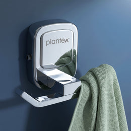 Plantex Robe Hook for Bathroom/304 Grade Stainless Steel Bath Towel Hook/Cloth Hanging Hook/Bathroom Accessories - Pack of 1 (Hexa, Chrome)