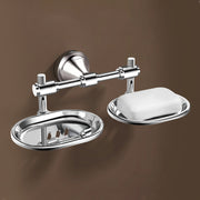 Plantex Stainless Steel 304 Grade Niko Double Soap Holder for Bathroom/Soap Dish/Bathroom Soap Stand/Bathroom Accessories(Chrome) - Pack of 1