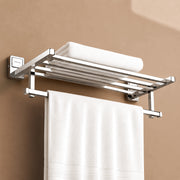 Plantex 304 Grade Stainless Steel Towel Rack for Bathroom/Towel Stand/Hanger/Bathroom Accessories - Darcy (18 inch - Chrome)