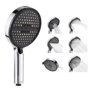 Plantex Hand Shower for Bathroom/6 Mode Multifunctional Shower/5-Inch ABS Plastic Silicone Handheld Shower Head/Easy Mode Switching – (Chrome, H-627)