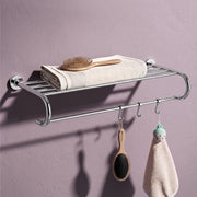 Plantex 304 Grade Stainless Steel Bathroom Towel Hanger/Towel Rack with Towel Rod/Towel Holder/Bathroom Accessories - Daizy (24-inch) Chrome