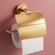 Plantex 304 Grade Stainless Steel Toilet Paper Roll Holder/Tissue Paper Holder/Bathroom Tissue Holder/Bathroom Accessories - Daizy (Golden)