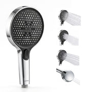 Plantex Hand Shower for Bath/4 Mode Multifunctional Shower/5-Inch ABS Plastic Silicone Handheld Shower/Easy Mode Switching – (Chrome, H615)