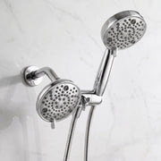 Plantex ABS 8 mode Bathroom Shower Set with 304 Stainless Steel 1.5 meter Flexible Hose Pipe/Handheld Shower Head with 10-inch Round Shower Head-Chrome