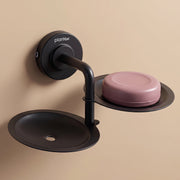 Plantex 304 Grade Stainless Steel Double Soap Holder/Soap Stand/Soap Dish for Bathroom and Wash Basin- Daizy (Black)