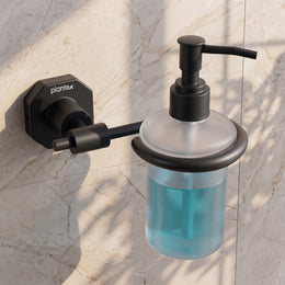Plantex 304 Grade Stainless Steel Soap Dispenser for Bathroom/Liquid Dispenser for Kitchen/Shampoo Dispenser/Bathroom Accessories - Nipron (Black)