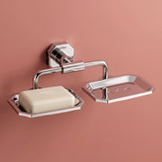 Plantex 304 Grade Stainless Steel Dual Soap Holder/Soap Stand/Soap Dish/Bathroom Accessories - Nipron (Chrome)