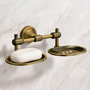 Plantex 304 Grade Stainless Steel Double soap Holder Stand for Bathroom and wash Basin/Bathroom Accessories - Niko (Antique)