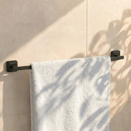 Plantex 304 Grade Stainless Steel Single Towel Rod for Bathroom/Towel Holder in Bathroom/Towel Hanger for Wash Basin/Bathroom Accessories (24 Inch - Black) Decan