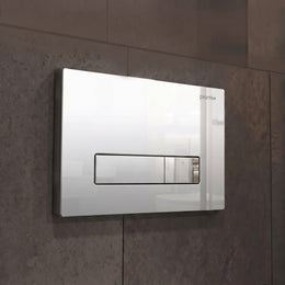 Plantex Push-Plate/Flush Plate for Toilet/Mechanical Dual-Flush Plate/Water Saving Technology - Pack of 1 (4519, Chrome)