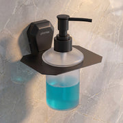 Plantex Liquid Soap Dispenser for Bathroom/304 Grade Stainless Steel Shampoo Dispenser/Handwash Dispenser/Bathroom Accessories - Pack of 1 (PMB-2407, Z-Black)