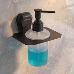 Plantex Liquid Soap Dispenser for Bathroom/304 Grade Stainless Steel Shampoo Dispenser/Handwash Dispenser/Bathroom Accessories - Pack of 1 (PMB-2407, Z-Black)