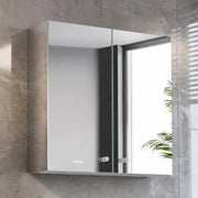 Plantex Bathroom Mirror Cabinet/304 Stainless Steel Bathroom Cabinet with Mirror/Bathroom Storage Cabinet/Wall Mounted Mirror Bathroom Cabinet (18x18 Inch-Chrome/Double Door)