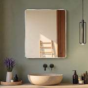 Plantex Unframed Unframed Rectangle Mirror for Wall/Mirror with Beveled Smooth Edges/Mirror for Bathroom/Dressing Room/Living Room/Bedroom/Entryway - (15x18 Inch)
