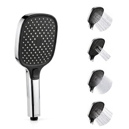 Plantex Hand Shower for Bath/4 Mode Multifunctional Shower/ABS Plastic Silicone Handheld Shower/Easy Mode Switching – (Chrome, APS-H592)