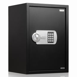 Plantex Safe Locker for Home/56 Litre Hotel Safe Tijori Box/Electronic Safety Locker with Master & User Dual Code Access with Emergency Key/2 Years Warranty By Plantex (Black)