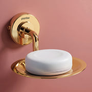 Plantex 304 Grade Stainless Steel Soap Holder for Bathroom Wall - Soap Stand/Dish/Accessories - Daizy (Golden)
