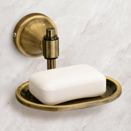 Plantex 304 Grade Stainless Steel Soap Holder Stand for Bathroom and Wash Basin Bathroom Accessories - Niko (Antique)