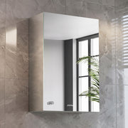 Plantex Bathroom Mirror Cabinet/304 Stainless Steel Bathroom Cabinet with Mirror/Bathroom Storage Cabinet/Wall Mounted Mirror Bathroom Cabinet (12x18 Inch-Chrome)